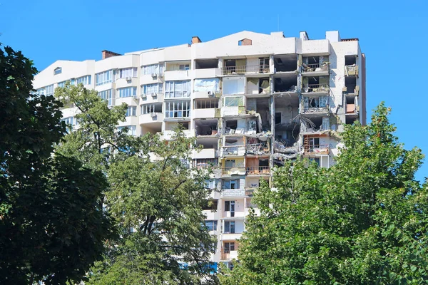 Chernihiv Ukraine March 2022 Consequences Artillery Shelling Houses Peaceful City — Stok fotoğraf