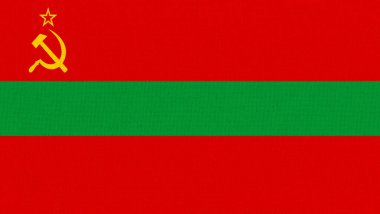 Flag of Transnistria. flag of Moldavian territory Transnistria. Transnistrian flag. symbol of disputed territory Transnistria. Symbol of landlocked region in Moldova. Pridnestrovian Moldavian Republic