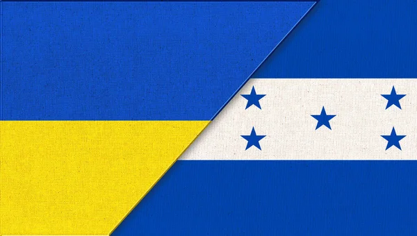 Union Deux Pays Drapeau Ukraine Guatemala Deux Drapeaux Ensemble Texture — Photo