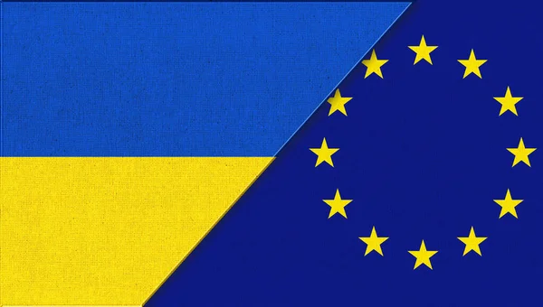 Flaga Unii Europejskiej Flaga Żółte Gwiazdy Niebieskim Tle Flagi Europejskiej — Zdjęcie stockowe