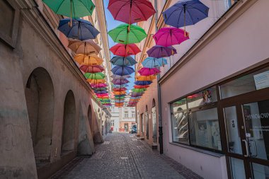 TARNow, POLAND - 10 Ekim 2021: Malopolska 'daki Polonyalı şehri 