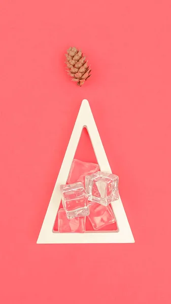 Concepto Abstracto Navidad Una Forma Moderna Del Árbol Navidad Triángulo — Foto de Stock