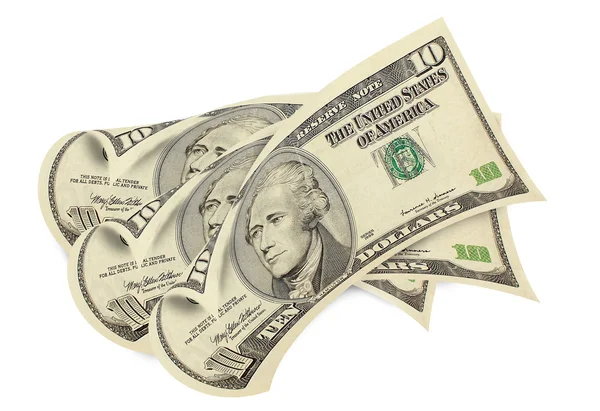 Twisted dollars — Stock Photo, Image