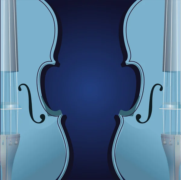 背景の青ヴァイオリン — ストックベクタ