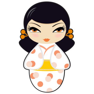 güzel kokeshi bebek