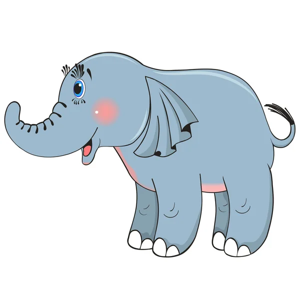 Söta tecknade elefant — Stock vektor