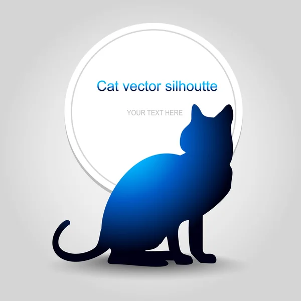 Silueta de gato vector — Archivo Imágenes Vectoriales