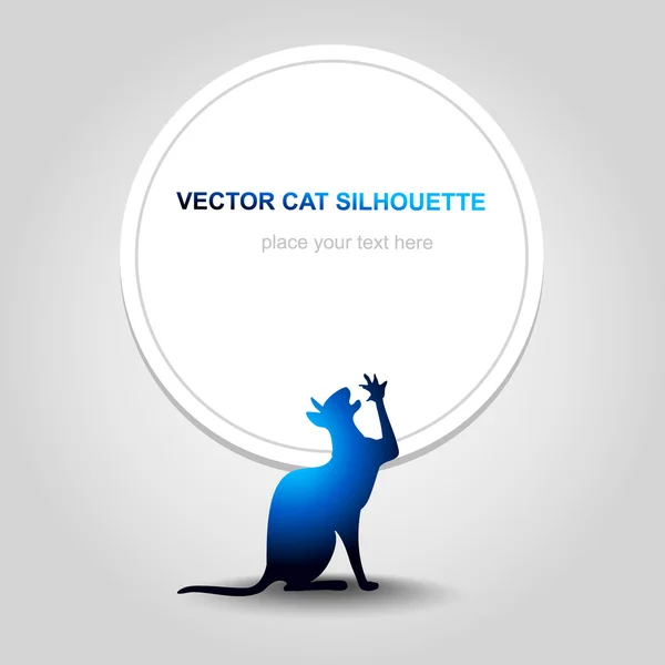 Silhouette de chaton — Image vectorielle