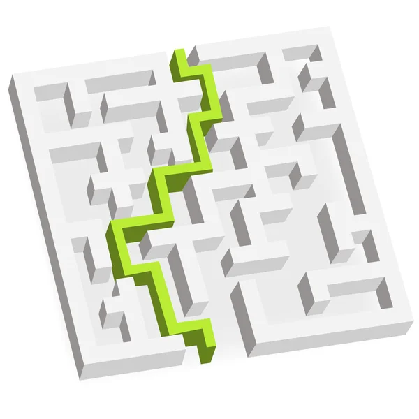 3D labyrinth — Stock Vector