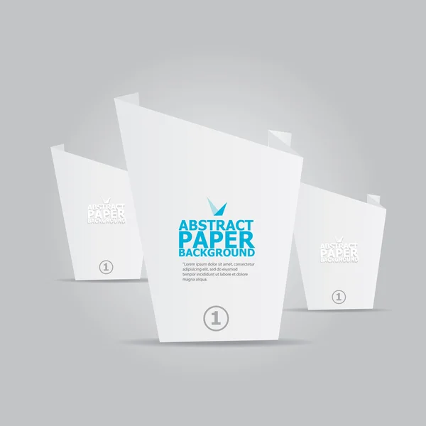 Abstrakt vitt papper origami bakgrund — Stock vektor