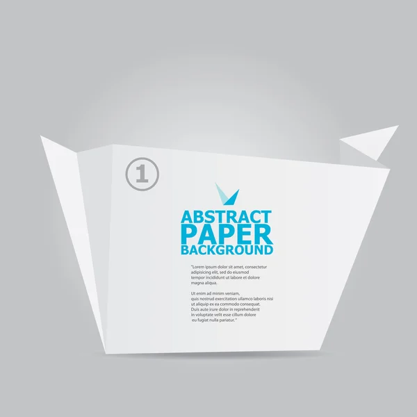 Abstrakt vitt papper origami bakgrund — Stock vektor