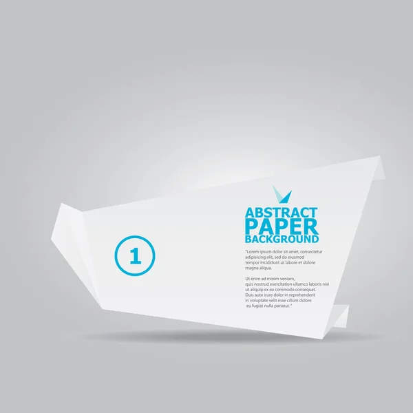 Papel blanco abstracto origami fondo — Vector de stock