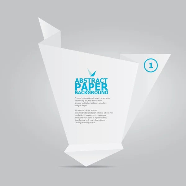 Абстрактный белый бумажный оригами фон — стоковый вектор