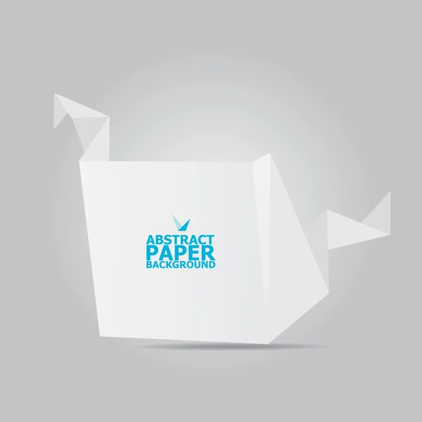 Abstrakt vitt papper origami bakgrund — Stock vektor