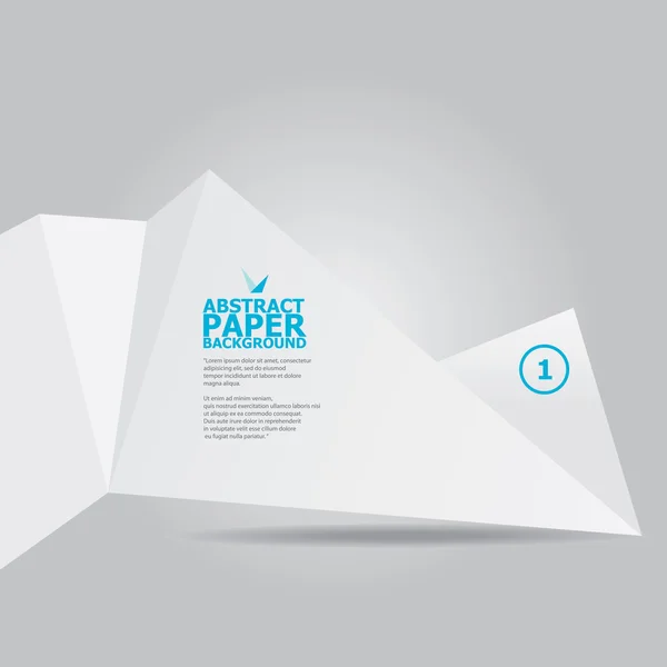 Abstract white paper origami background — Stock Vector