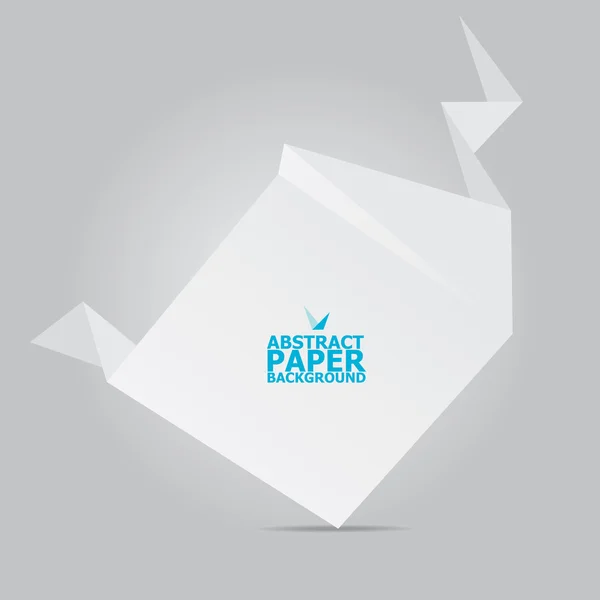 Абстрактный белый бумажный оригами фон — стоковый вектор