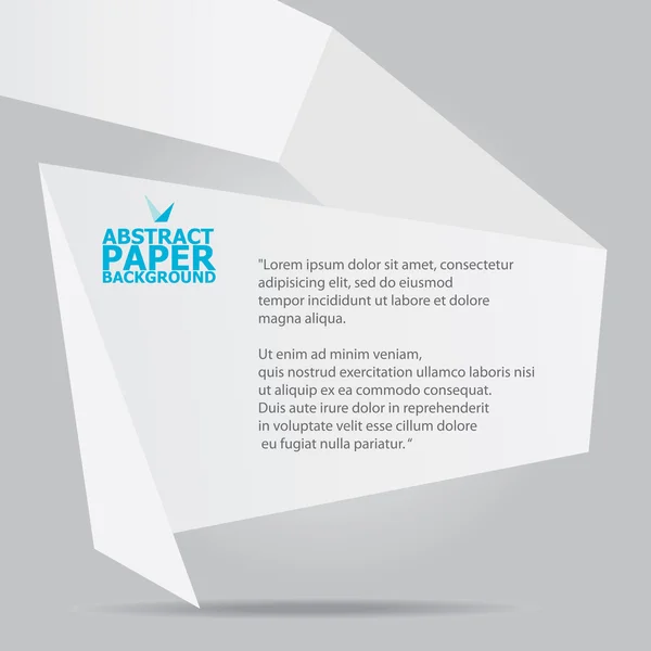 Papel blanco abstracto origami fondo — Vector de stock