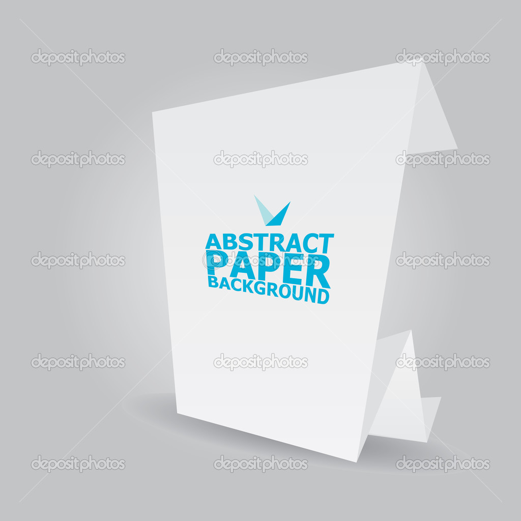 Abstract white paper origami background