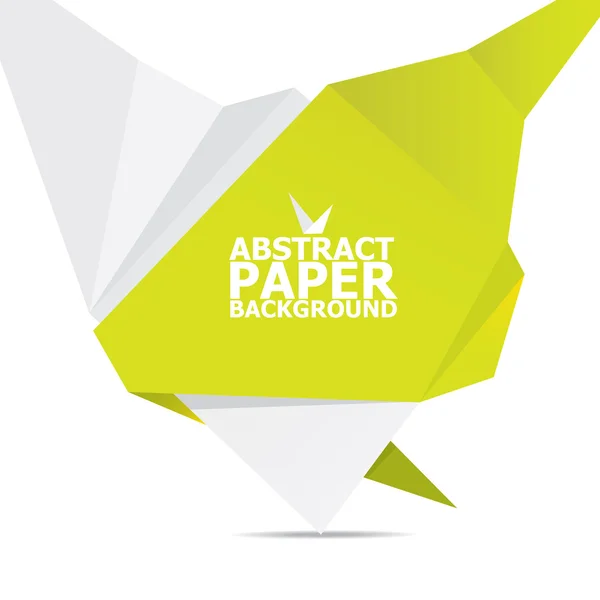 Abstrakte weiße und grüne Papier Origami-Hintergrund. — Stockvektor