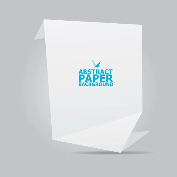 Papel blanco abstracto origami fondo — Vector de stock