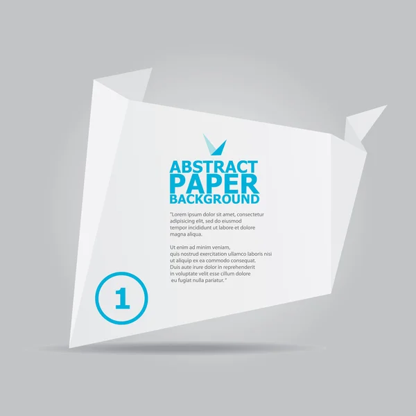 Abstrakt vitt papper origami bakgrund — Stock vektor