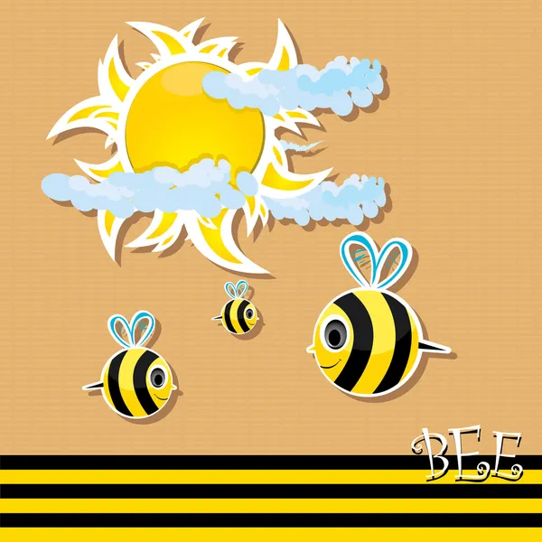 Vector bee icon. vector illustration. — Stock Vector