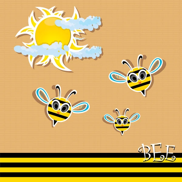 Icono de abeja vectorial. ilustración vectorial . — Vector de stock