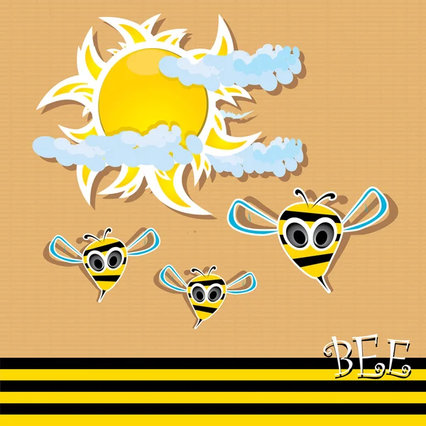 Vector bee icon. vector illustration. — Stock Vector