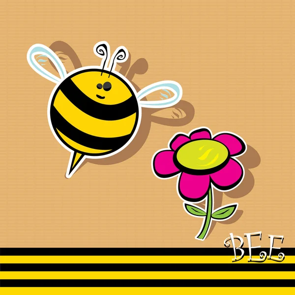 Vektor bee ikon. vektor illustration. Royaltyfria Stockvektorer