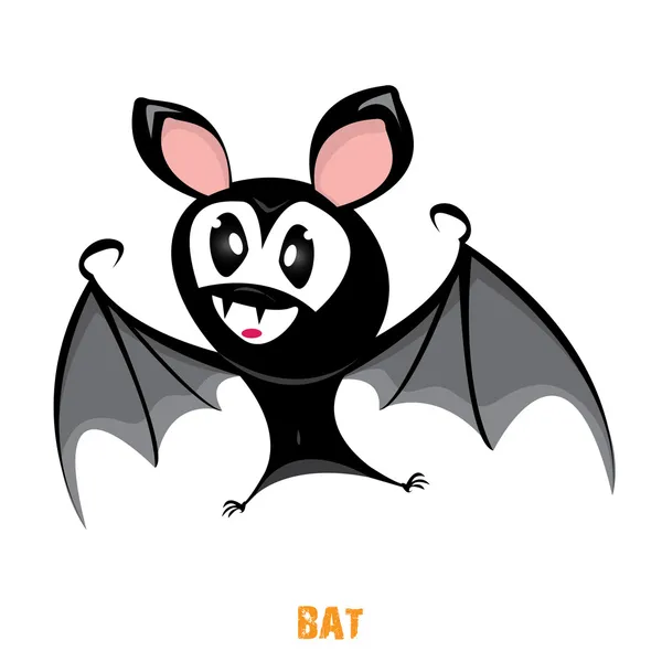 Vector funny devil bat with wings. — Stock Vector