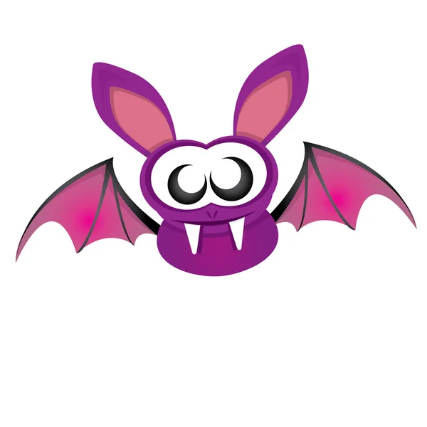 Vetor engraçado diabo morcego com asas . — Vetor de Stock