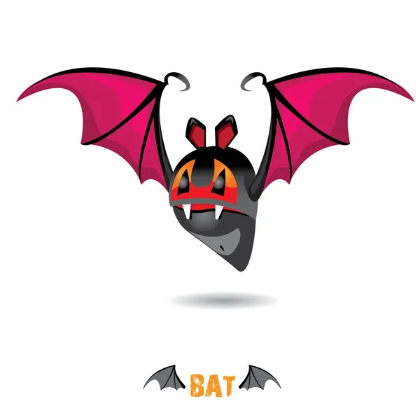 Vector divertido murciélago diablo con alas . — Archivo Imágenes Vectoriales