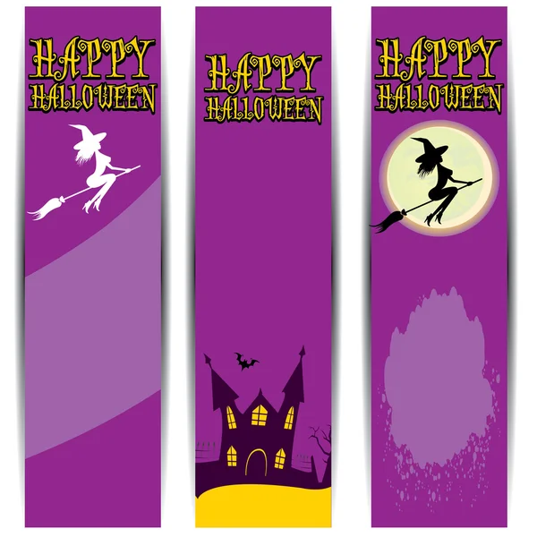 Vector banner halloween ontwerpsjabloon — Stockvector
