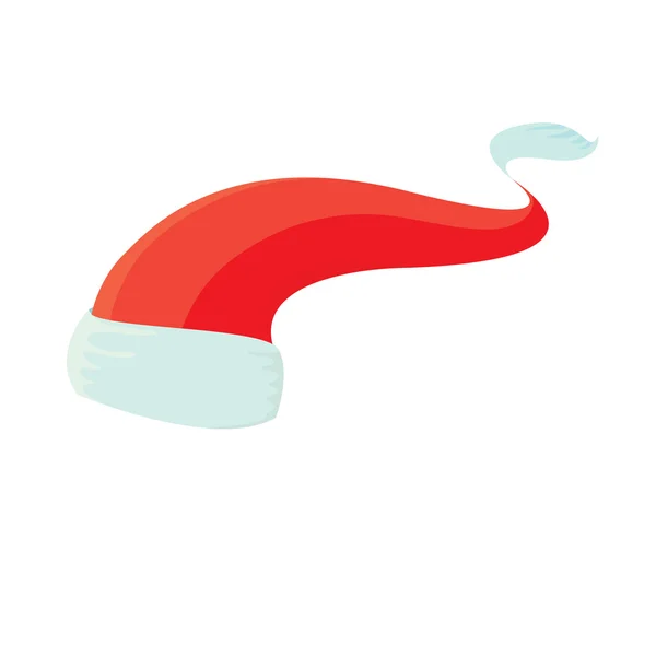 Векторний Санта Клауса капелюх червоним ізольовані на білому — стоковий вектор