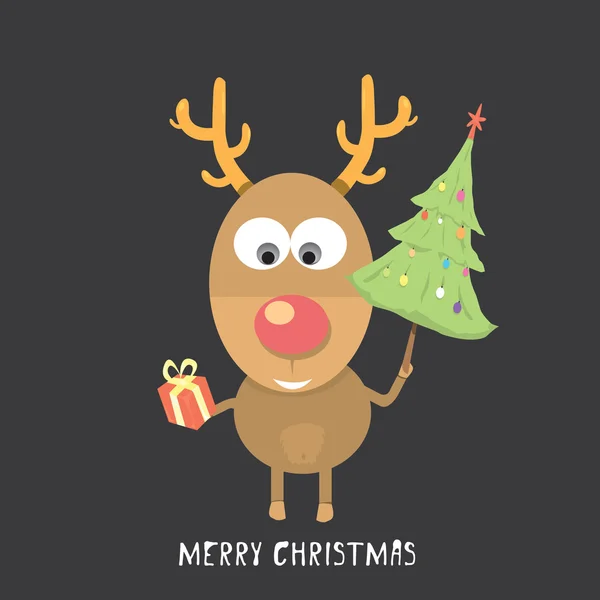 Vector Christmas reindeer — Stock Vector