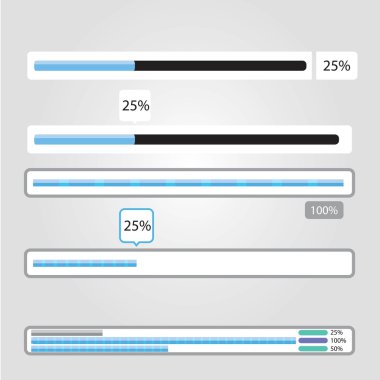 Mavi preloaders ve ilerleme çubuklarını yükleniyor.