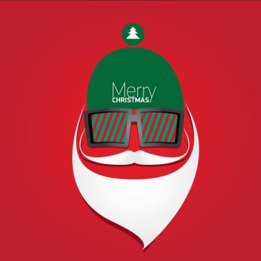 parti veya kart için Noel hipster poster.