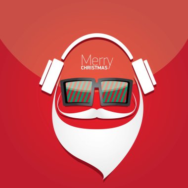 parti veya kart için Noel hipster poster.