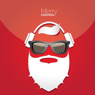 parti veya kart için Noel hipster poster.