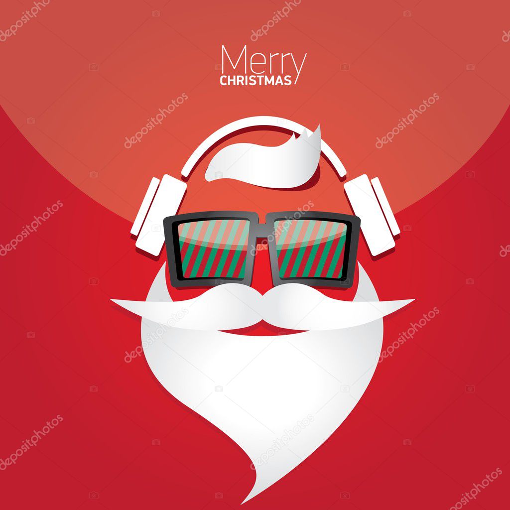 Christmas hipster poster for party or card.