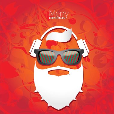 parti veya kart için Noel hipster poster.