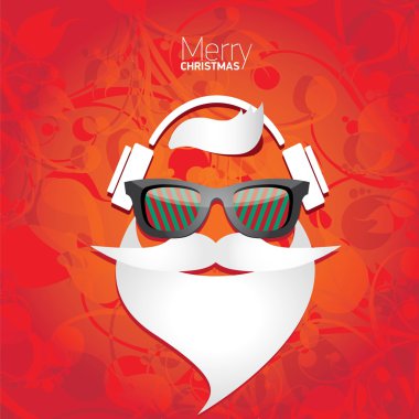 parti veya kart için Noel hipster poster.