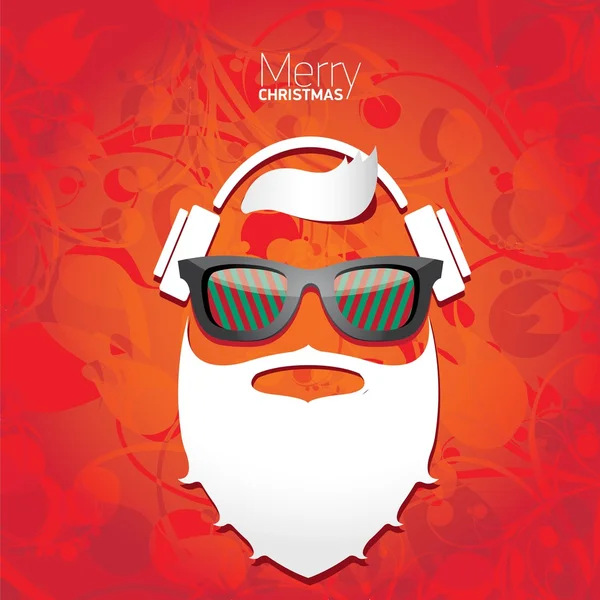 Christmas hipster poster for party or card. — Stock Vector