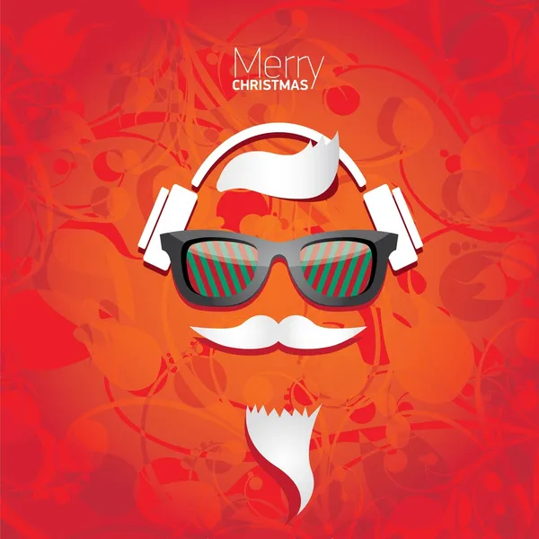 Christmas hipster poster for party or card. — Stock Vector