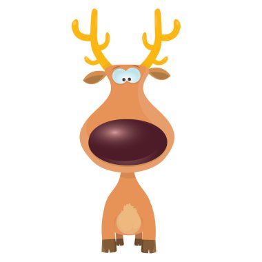 vektör Noel reindeer karakter karikatür.