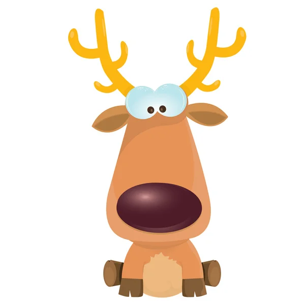 Personaje de renos de Navidad de dibujos animados vectores . — Archivo Imágenes Vectoriales