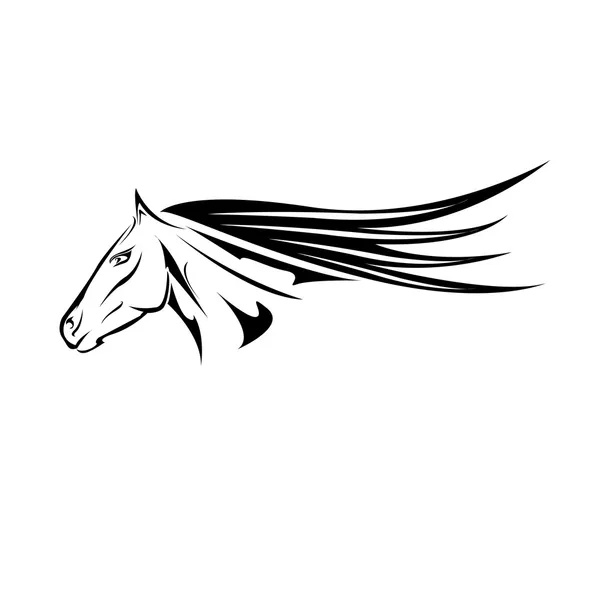 Cabeza de caballo de dibujos animados vector . — Archivo Imágenes Vectoriales