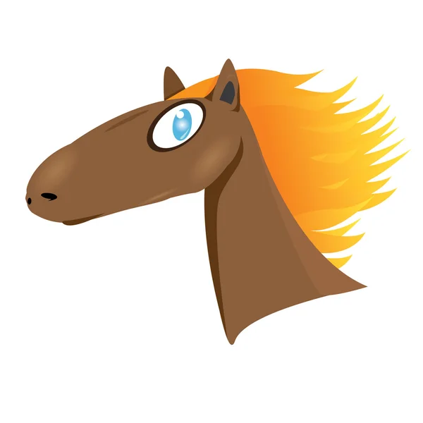 Vector cartoon paard hoofd. — Stockvector