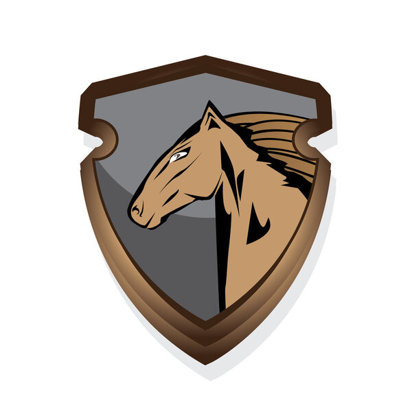 Vector cartoon horse head.