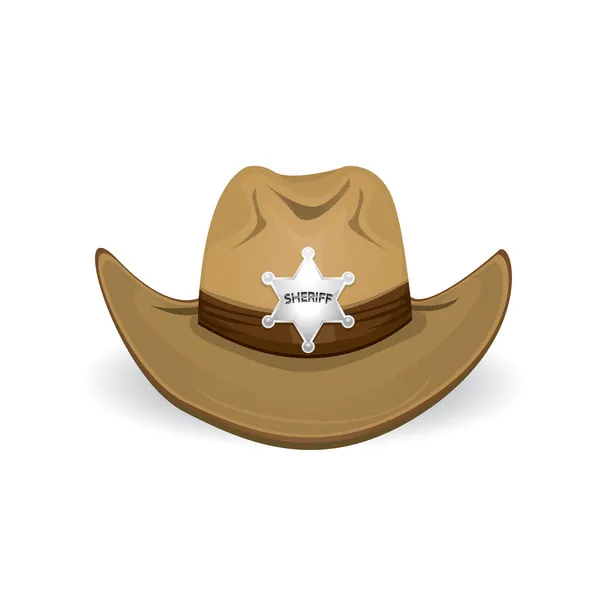 Cappello da cowboy. illustrazione vettoriale. — Vettoriale Stock